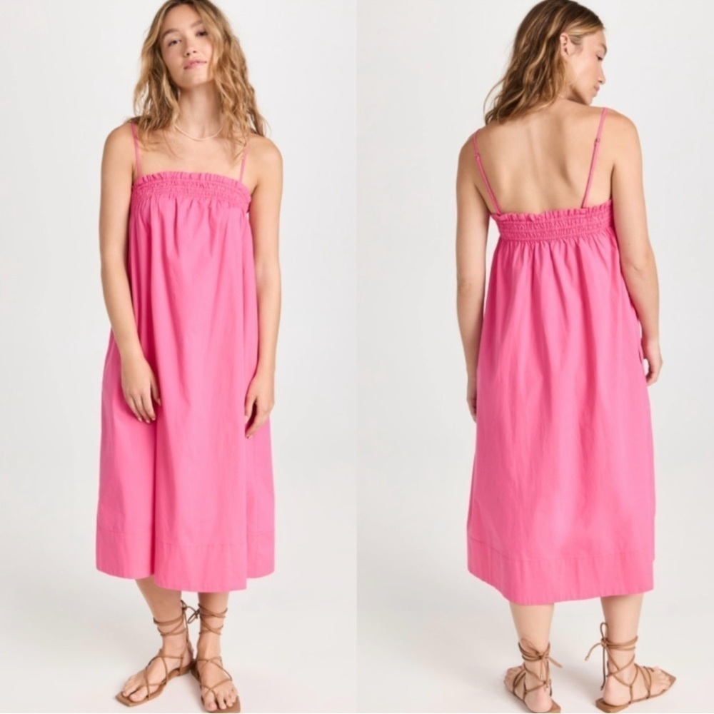 Pistola Farrah Pink Stretch Cotton Midi dress XL
